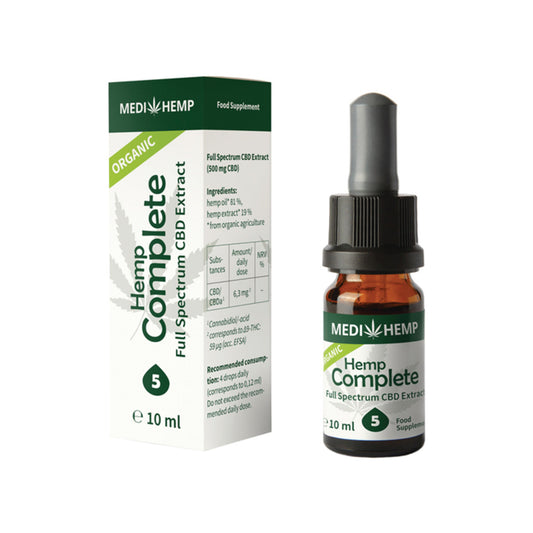 MEDIHEMP COMPLETE БИО КОНОПЕНО МАСЛО 5%, 500 MG, 10 ML