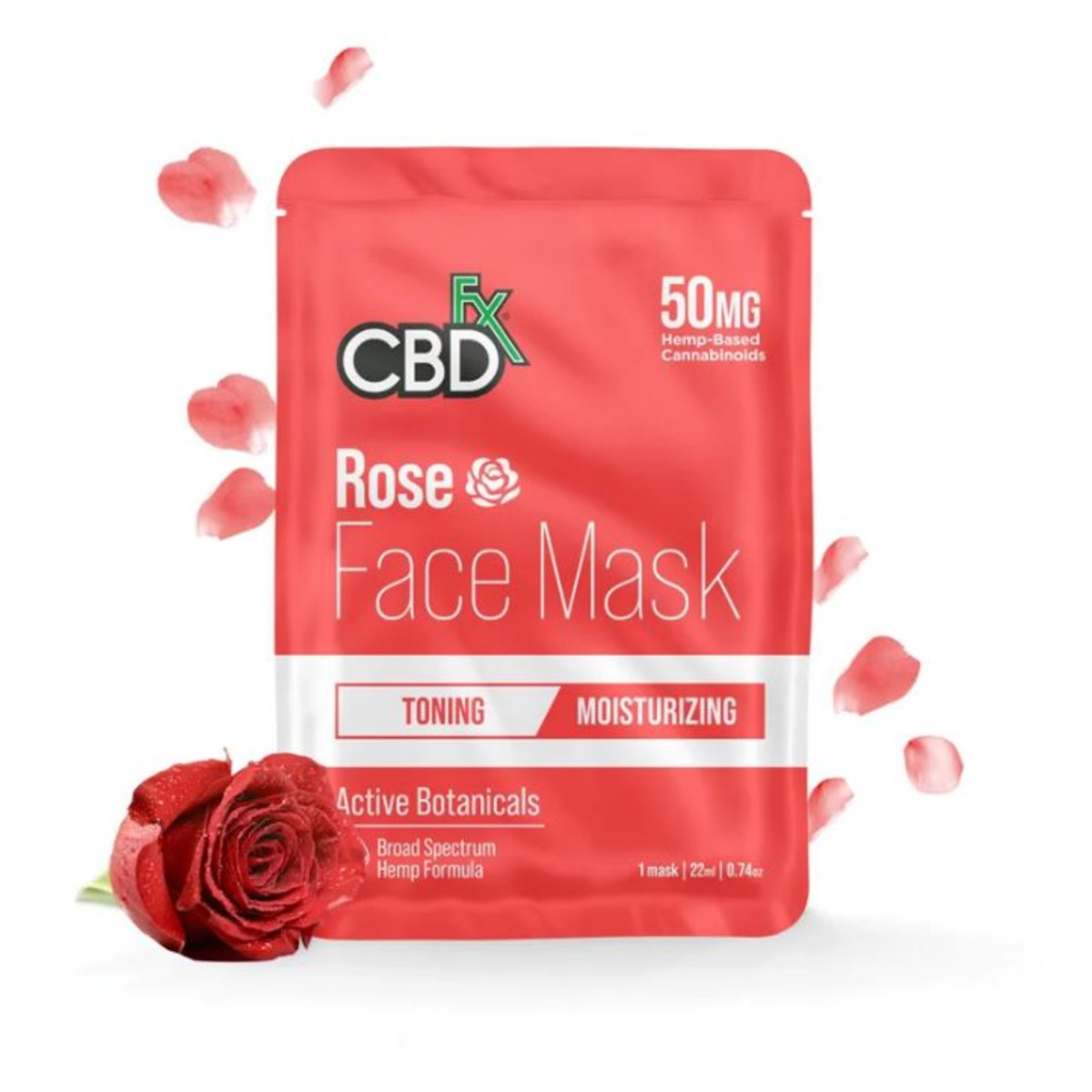 CBD маска за лице с коноп и Rose Oil CBDfx, 50мг